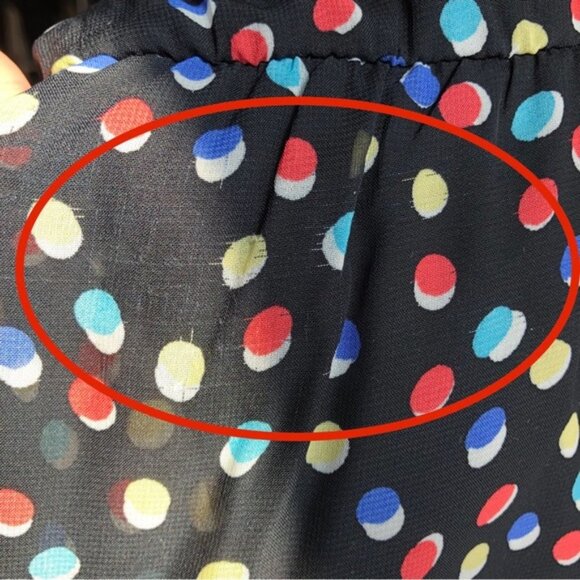 Sangria Polka Dot Dress Size 16W Lace Flutter Sleeve - Picture 12 of 16